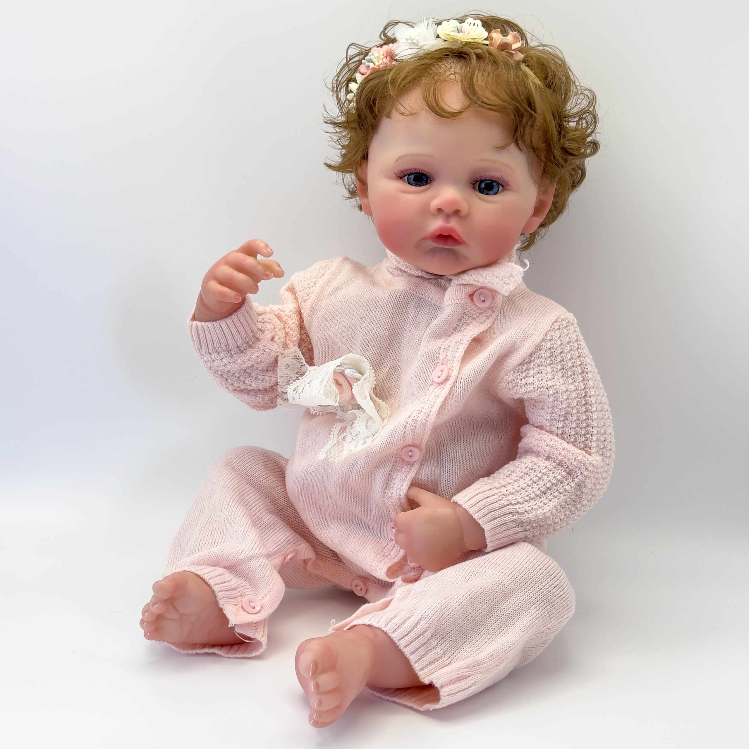 ROSHUAN Muñeca Reborn De 30 Cm Con Cuerpo De Vinilo Suave | Pelo Y Cejas Pintados A Mano | Articulaciones Móviles | Incluye Ropa Y Accesorios | No Para Menores De 3 Años
