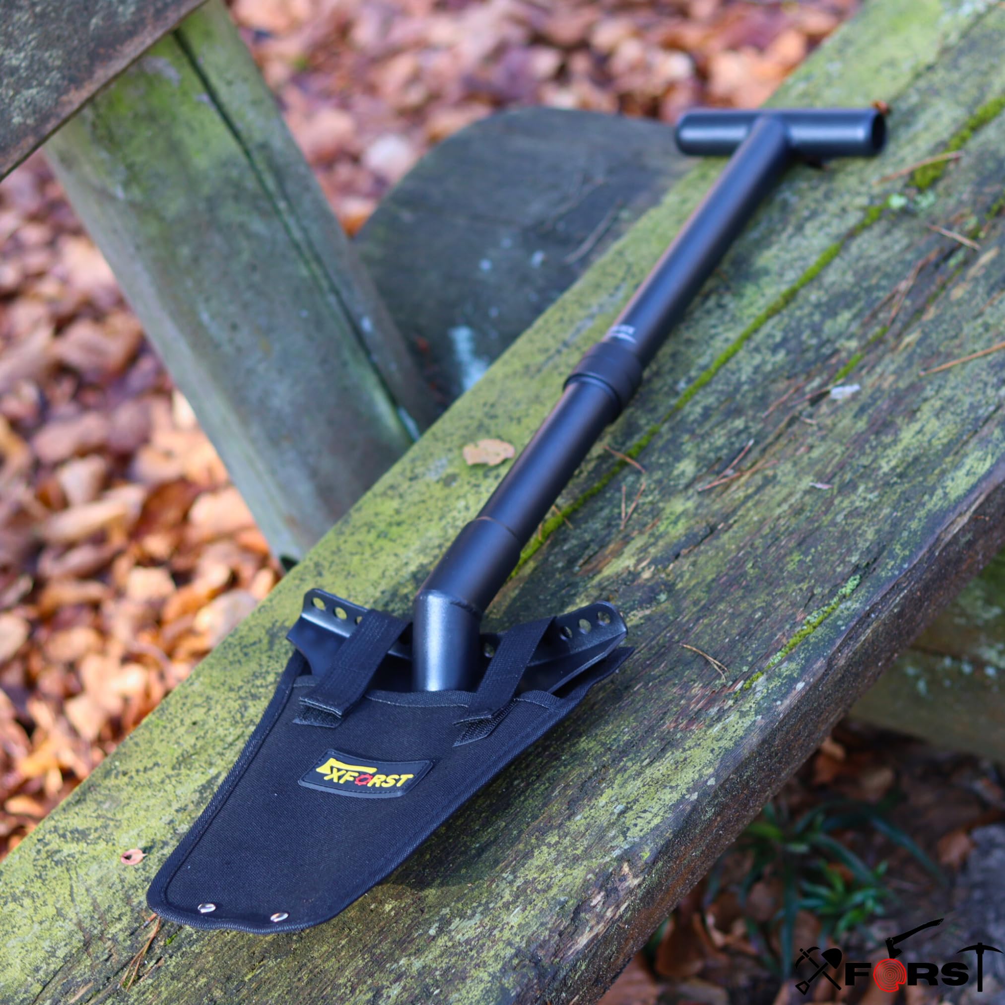 forst X-SZ2 - Pala robusta, ideale per giardinaggio e prospezione. 72 cm, 1,66 kg, lama trapezoidale affilata con denti laterali per giardinaggio, rimozione radici