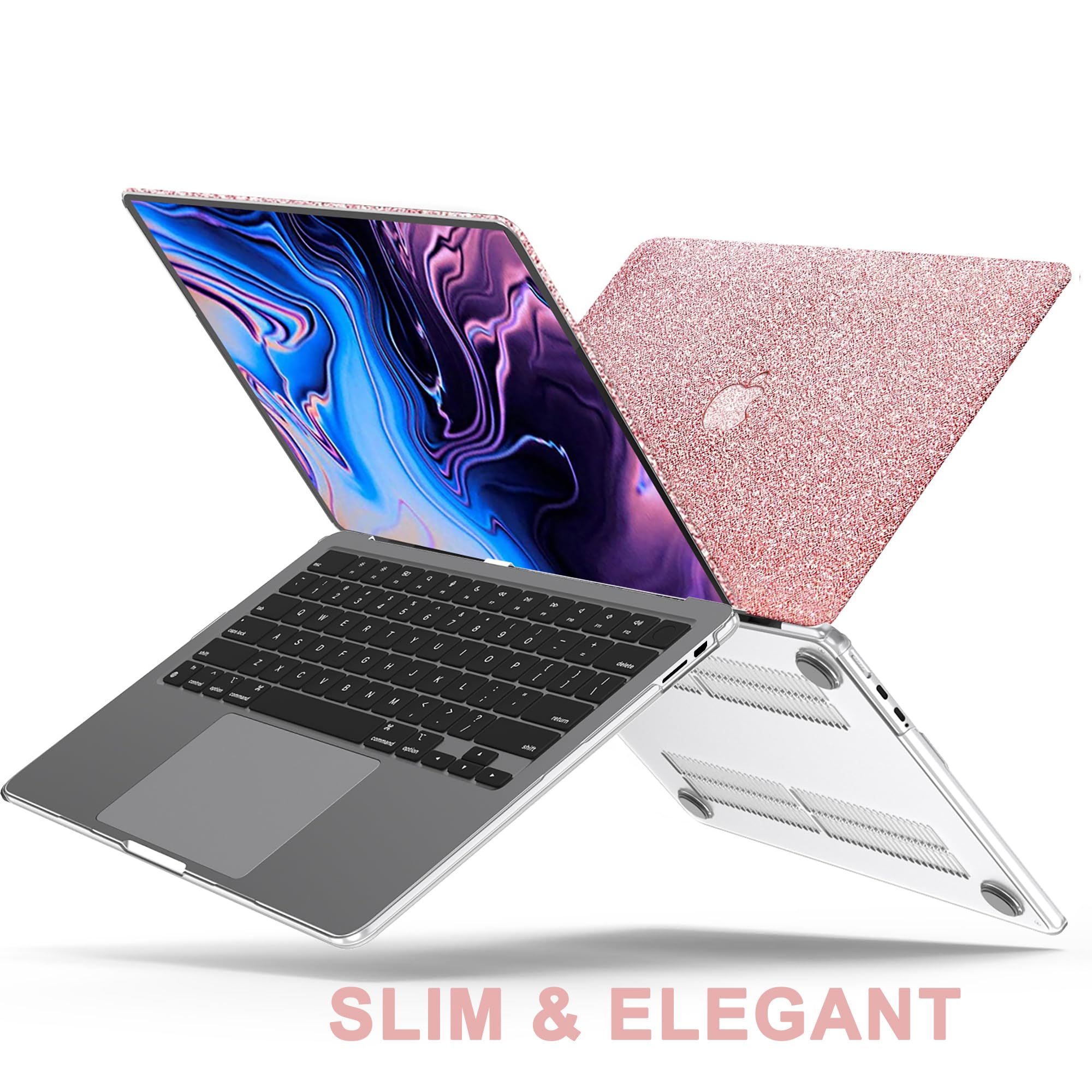 QJUZO MacBook Pro 14 Zoll Hülle | Für 2021-2025 M1-M4 Modelle | Hartschale + Tastaturschutz + Displayfolie
