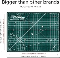 Vista 4 de Estera de Corte Elan A4 Verde, Estera de Corte Autorreparable A4 9x12 Pulgadas, Tablero Artesanal Verde de 5 Capas, Tablero de Pasatiempo
