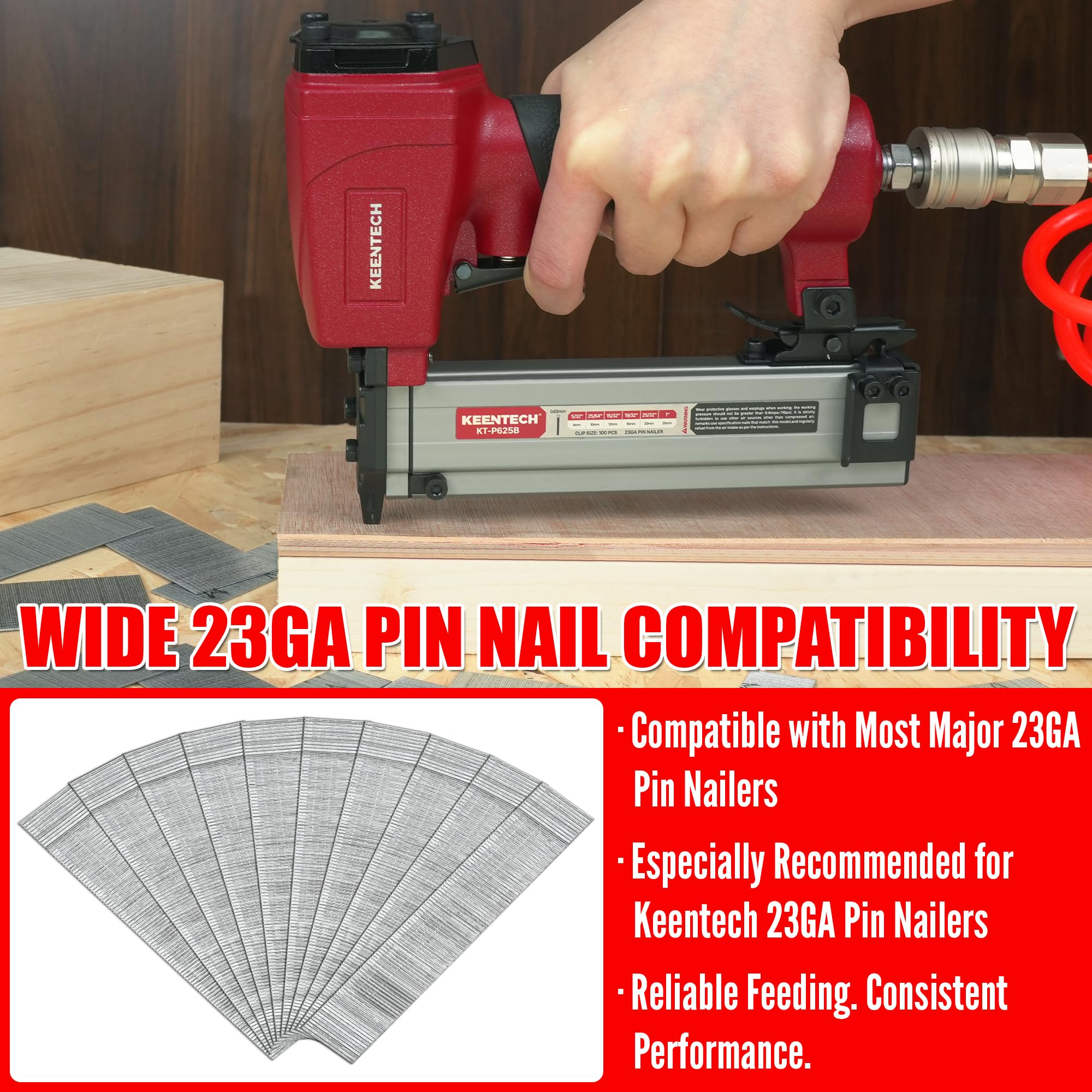 KEENTECH Pin Nails - 13,000 Headless Pins for Pin Nailers -6