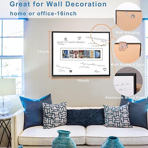 Miniatura 7 de Decoración de jubilación negra enmarcada libro de invitados para hombres y mujeres, cartel de letrero de 12 x 16 pulgadas, suministros para fiesta