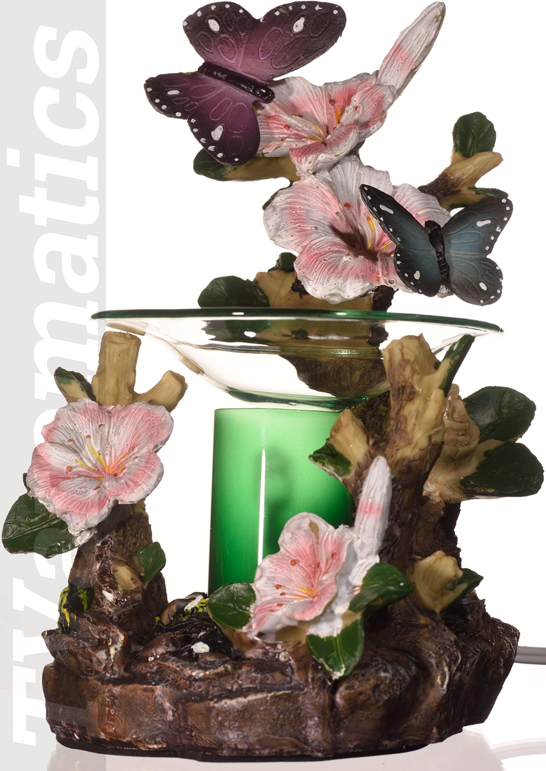 Butterflies Polyresin Electric Aroma Lamp Oil and Wax Tart Warmer