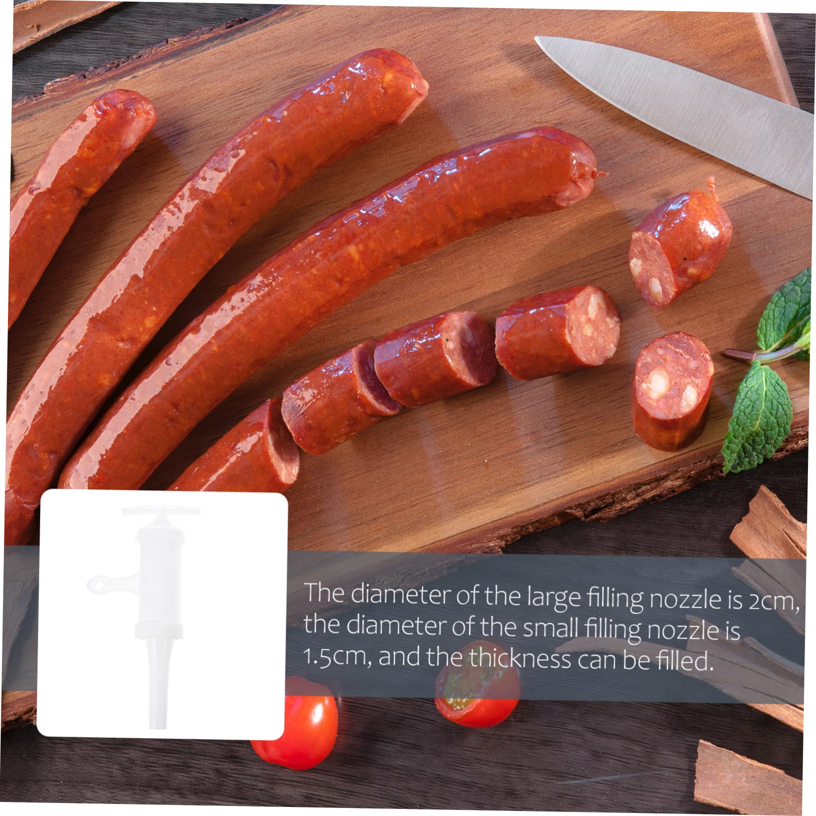 NAMOARLY 2 Set Manual Sausage Maker Easy Funnel Design for Quick Sausage Production