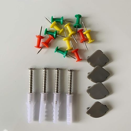 Miniatura 7 de BIBOC Tablero de anuncios de corcho de 24 x 36 pulgadas, tablero de fieltro, tablero de notas, tablero de notas para hogares u oficinas, aluminio