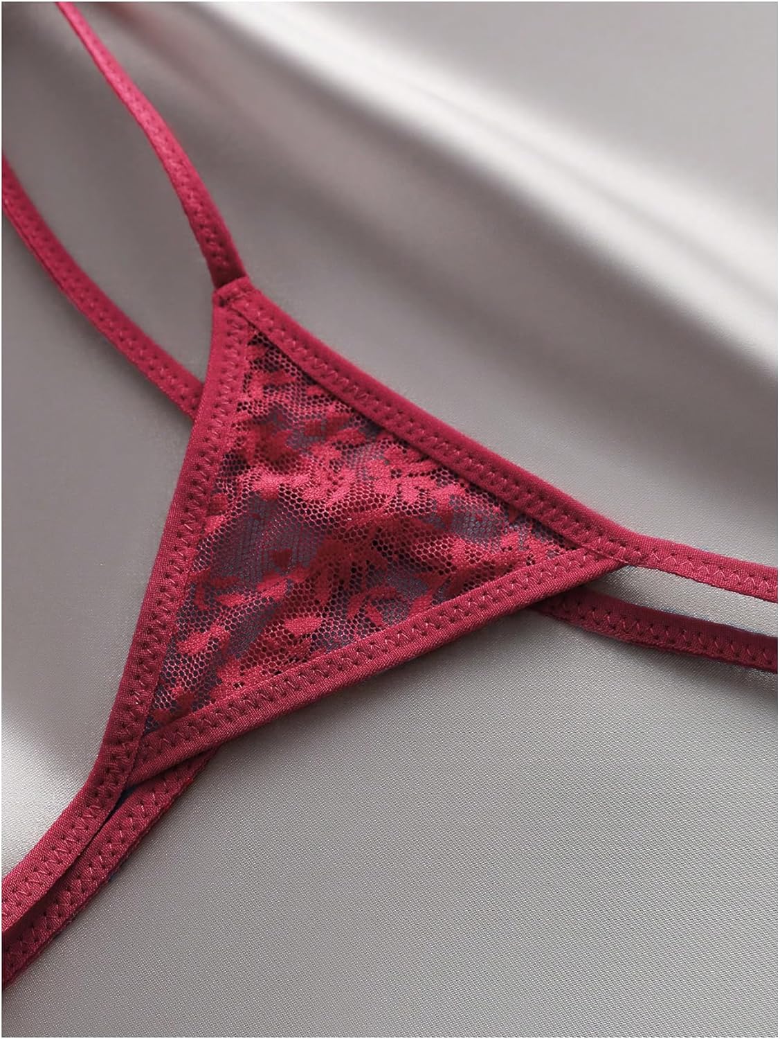 SOLY HUX Women's 3 Piece Lace Thongs Panties Underwear Low Rise Panty Set - Image 5