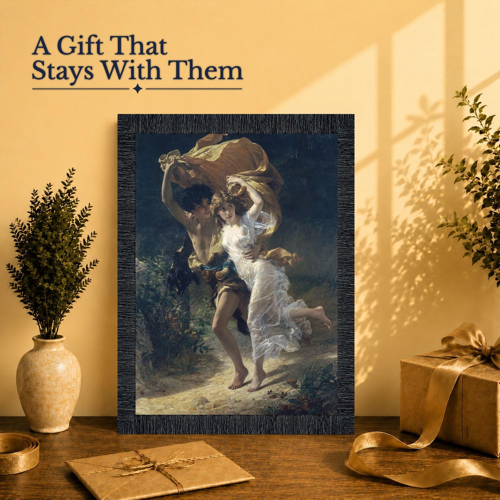 Amazon.com: The Storm by Pierre-Auguste Cot, Romantic Framed Wall