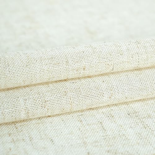 Miniatura 5 de DriftAway Cortinas plisadas de lino semitransparente con textura de casa de campo sólidas y rústicas, 2 paneles de 50 pulgadas de ancho por 120