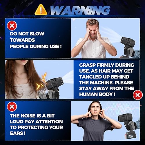 Miniatura 9 de Saker Soplador de hojas inalámbrico portátil limpiador de polvo portátil soplador ligero de mano 180000 RPM con velocidad ajustable para limpieza de