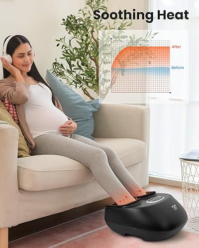 Miniatura 29 de Snailax Shiatsu - Masajeador de pies con calor, amasamiento, compresión, vibración, máquina de masaje de pies para fascitis plantar, neuropatía