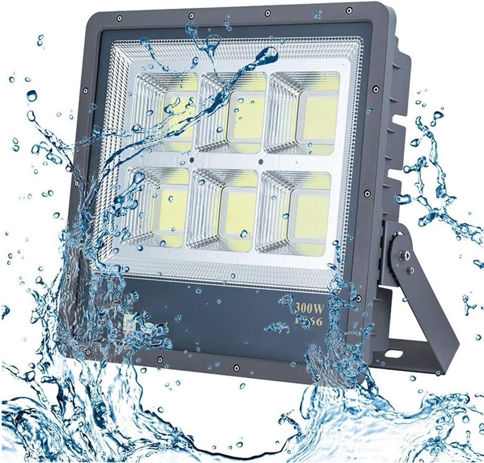 Proyector LED con Soporte Giratorio, 3000k 6000K, proyector LED Delgado para Exteriores, Resistente a la Intemperie, Apto para Lugares húmedos, 110V-240V, IP66, 600w-Warm Light 3000K