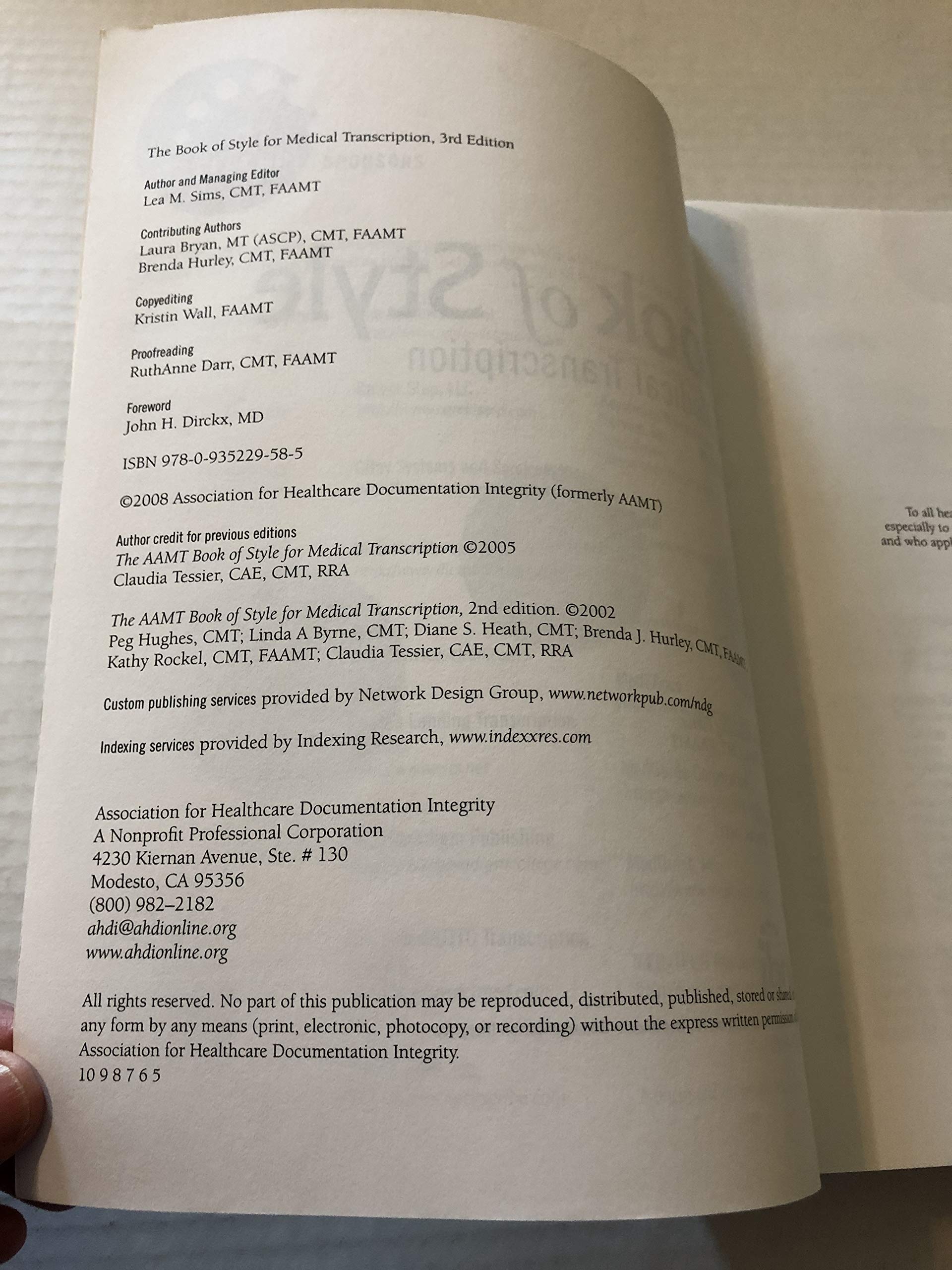 The Book of Style for Medical Transcription, 3rd Edition - Image 3