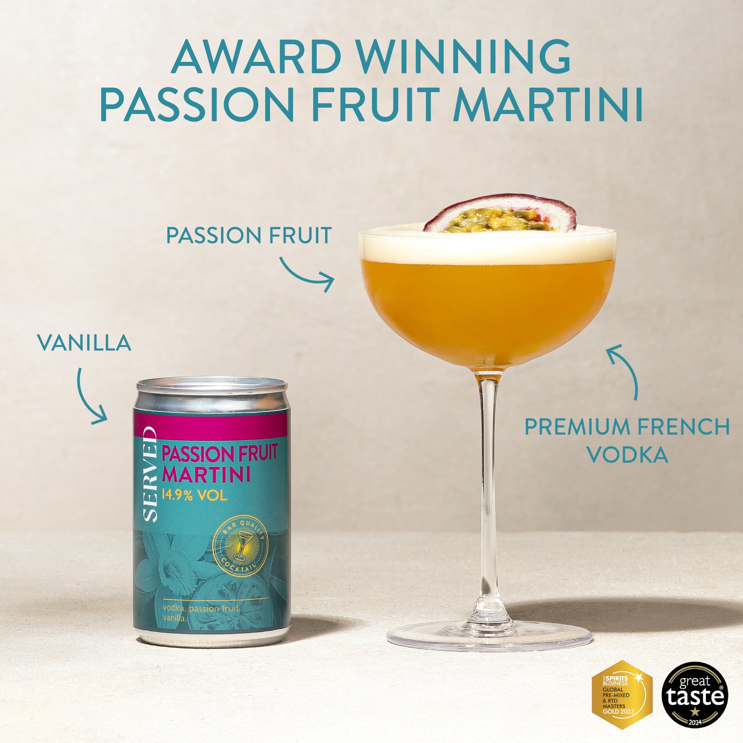 Passionfruit Martini Ready To Drink Cocktails (5 Litre Box) - Addison Wines - View #8