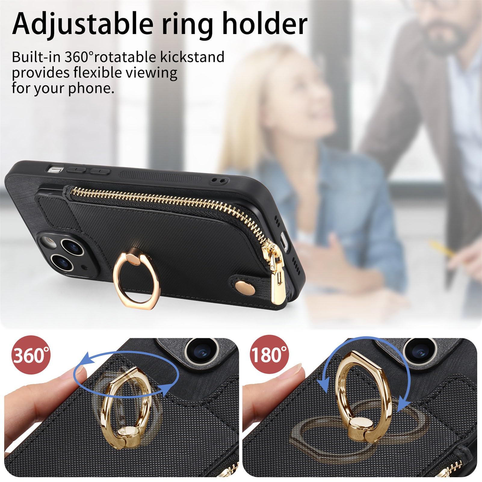 Sunrive Cover compatibile con Huawei nova Y61, Custodia con supporto di stand e in Pelle artificiale per carte di credito Portafoglio Flip Chiusura Magnetica bumper(Gatto 1