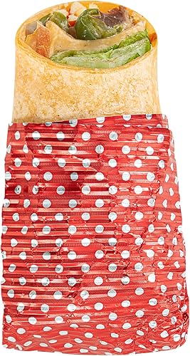 Miniatura 12 de Restaurantware Revestimiento de papel de aluminio ondulado de 12 x 12 pulgadas para envolver alimentos y freír perfecto para restaurantes,