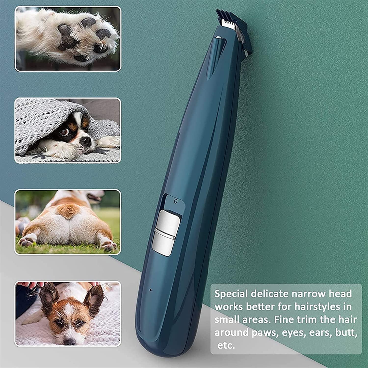 Elettrico cane zampa pelliccia trimmer cordless orecchio clipper capelli piccoli gatti cani clippers illuminare cucciolo cucciolo grooming clippers 2 velocità ricaricabile trimmer gatto for z