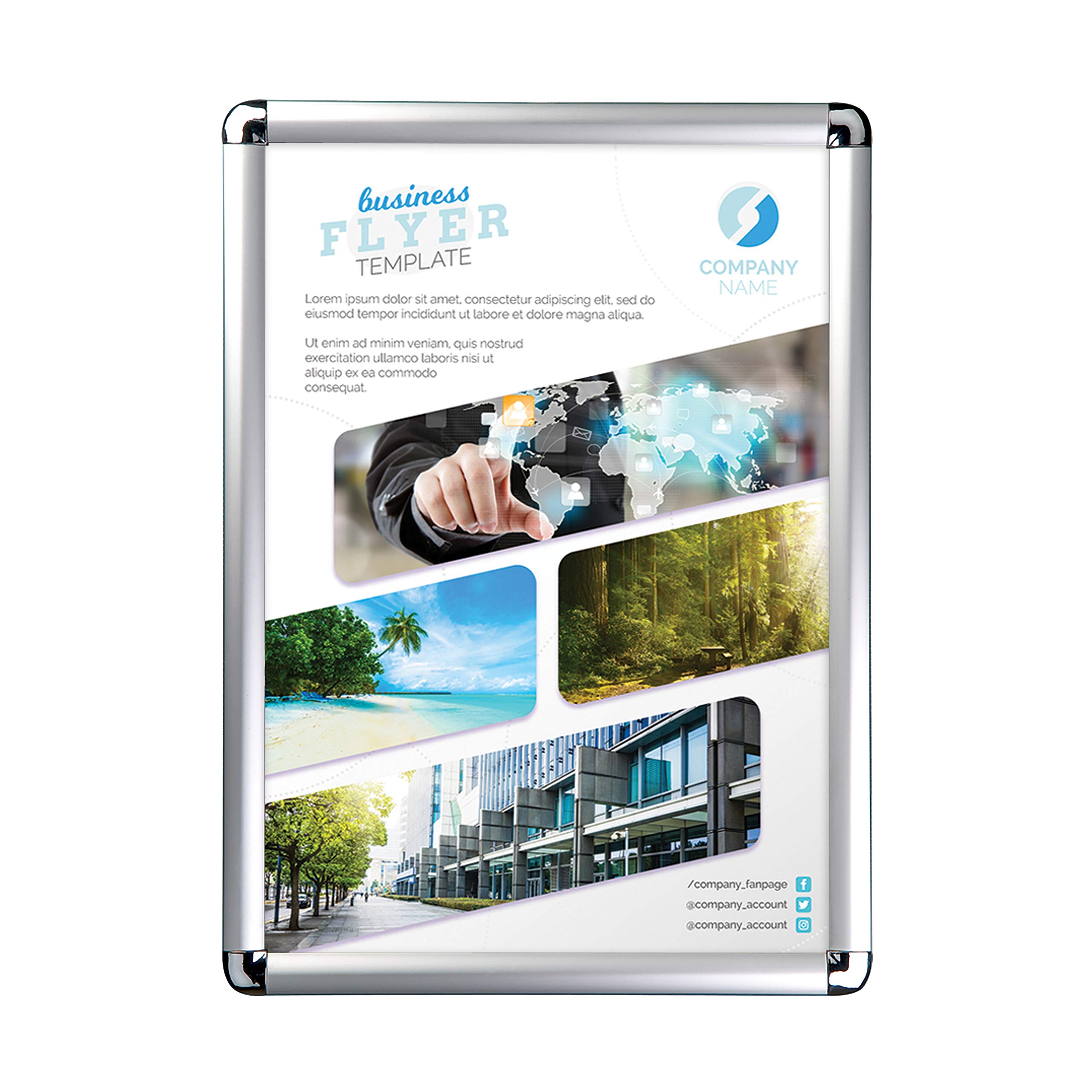 Lot de 50 Cadre clic-clac Format A3 avec Coins Rondo, Cadres d'Affichage
