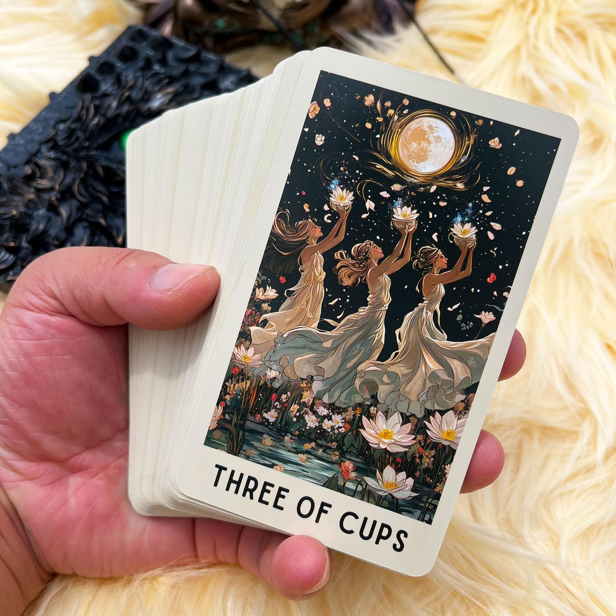 Mazzo di tarocchi unico, 78 carte di tarocchi floreali con guida, tarocchi moderni per principianti e lettori esperti, strumento di divinazione e crescita spirituale