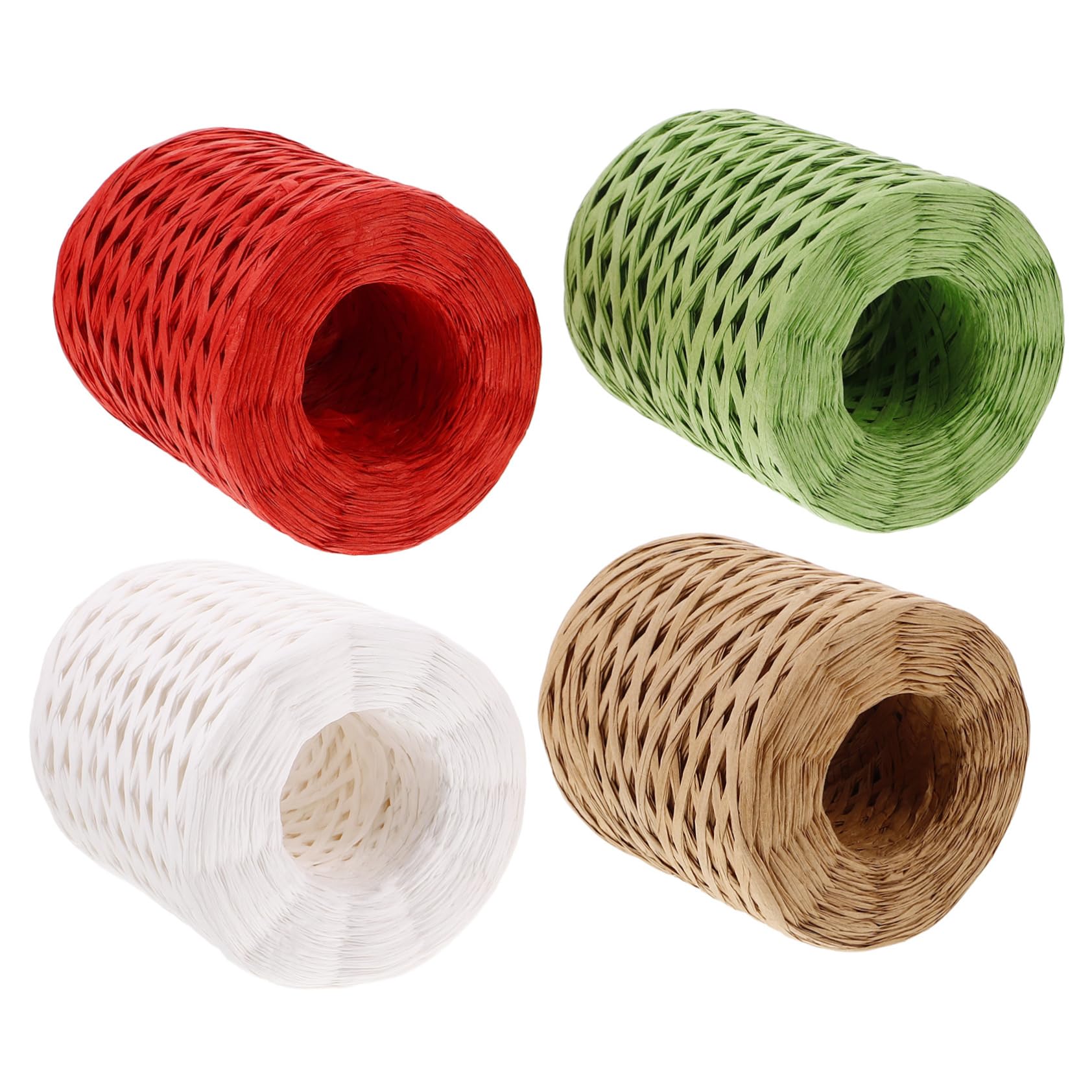 Ruban de raphia en papier pour cadeaux et travaux manuels LIFKOME 4 rouleaux