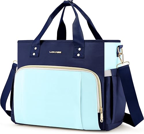 Lonchera para mujer, elegante y aislada, resistente a la humedad, regalos con múltiples bolsillos, correa extraíble, lonchera reutilizable a prueba