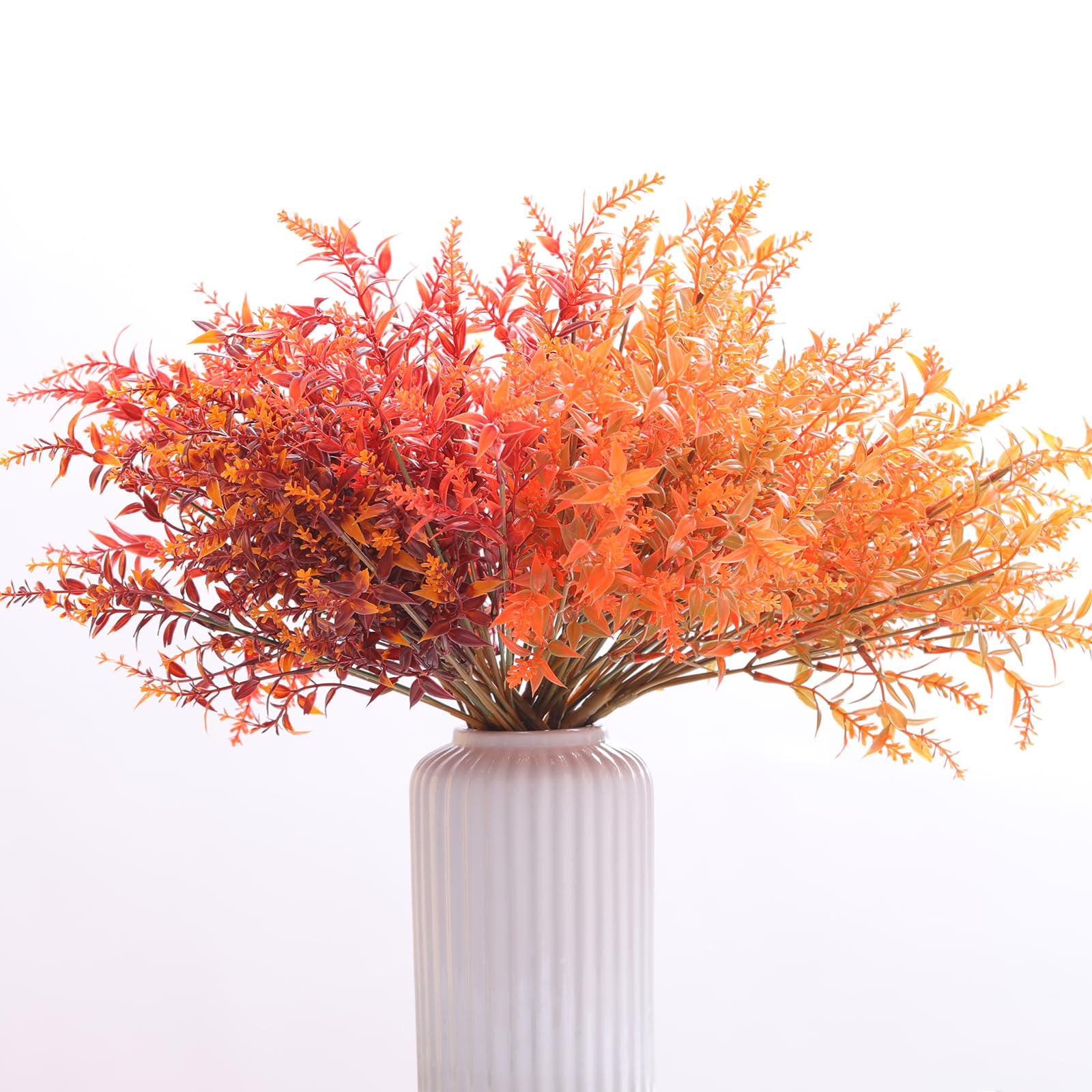 HBell 12 Bundles Artificial Fall Flowers No Fade Faux Autumn Plants,Fake Indoor Outdoor Greenery for Thanksgiving Christmas Wedding Party Home Garden Décor (Autumn)