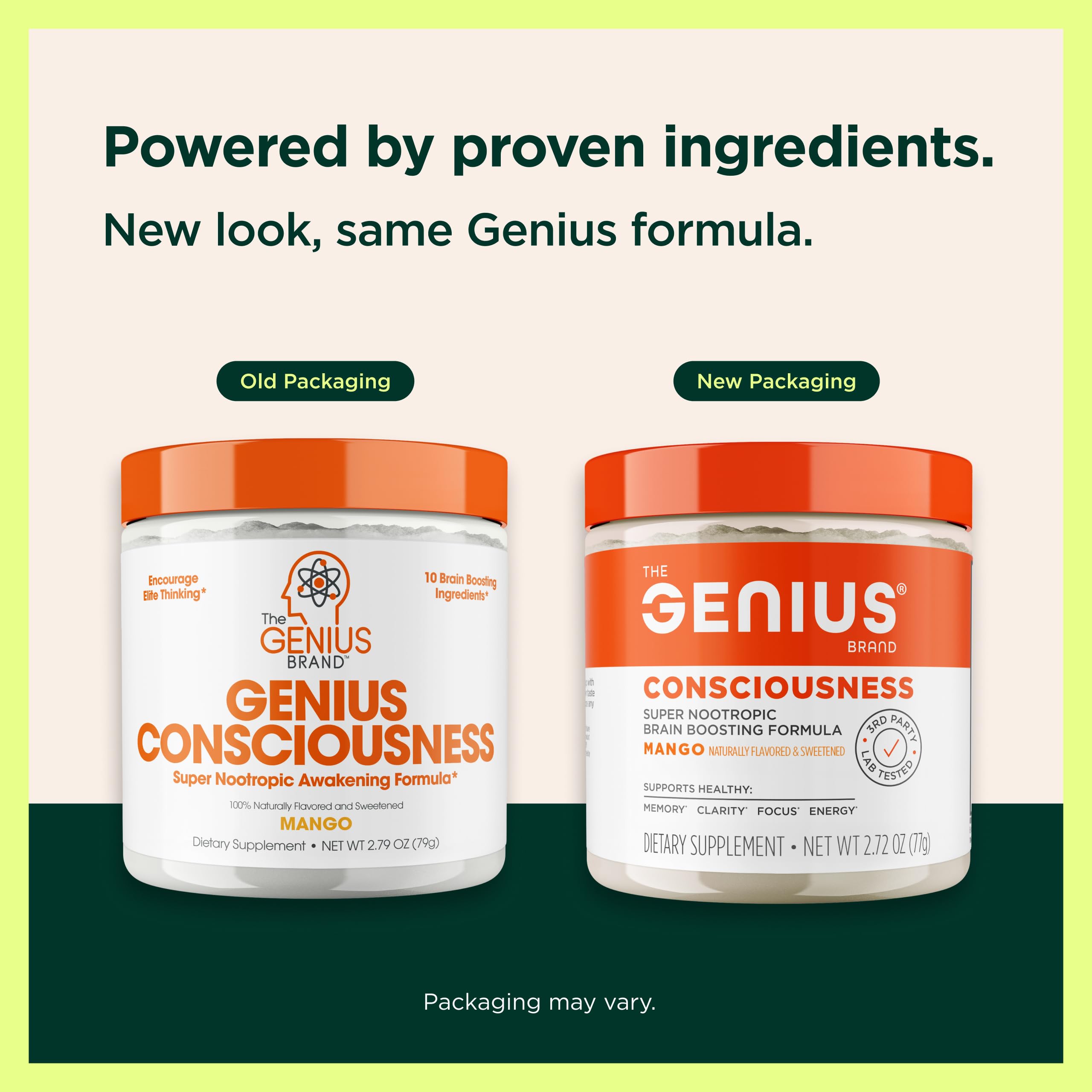 Genius Consciousness Nootropic Brain Powder, Mango, 15 Servings — Amazon image 2