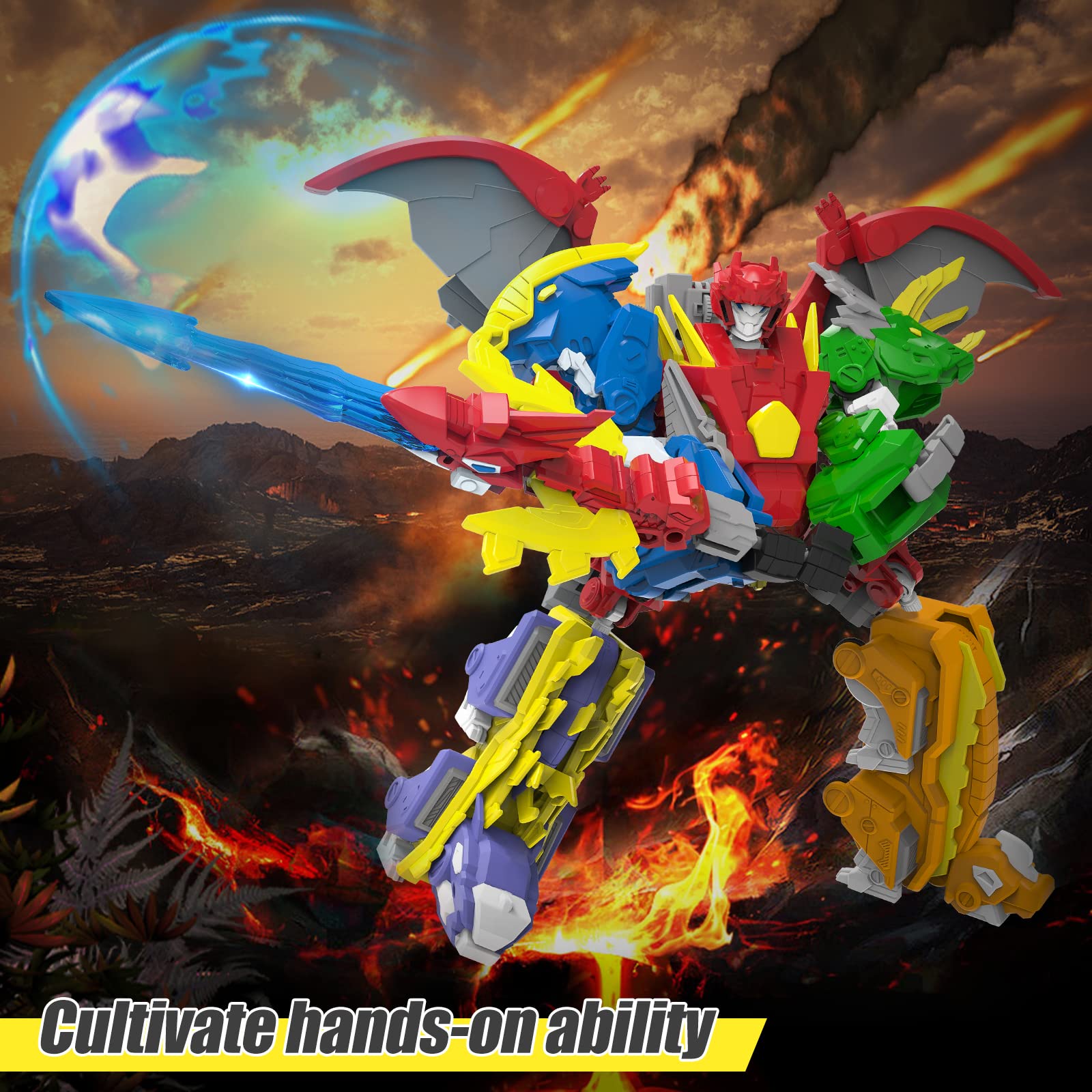 HNZNCY Peuter Transformeren Robot Bouw Voertuigen Collectible Set ? Transformeren Robots Voor Kinderen Pull Back Speelgoed B