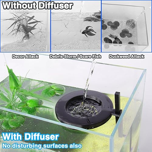 Miniatura 4 de Controlador de flujo de agua para tanque de peces Betta, difusor de vertido de cambio de agua para acuario, accesorios de llenado de agua de