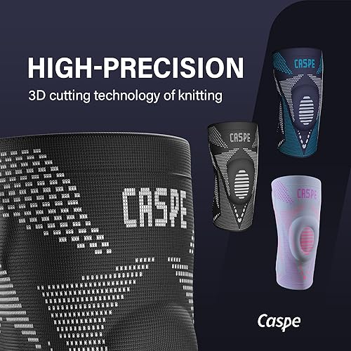Miniatura 9 de Caspe Rodillera de compresión para mujeres y hombres, soporte para aliviar el dolor con almohadilla de gel para rótula y estabilizadores laterales,