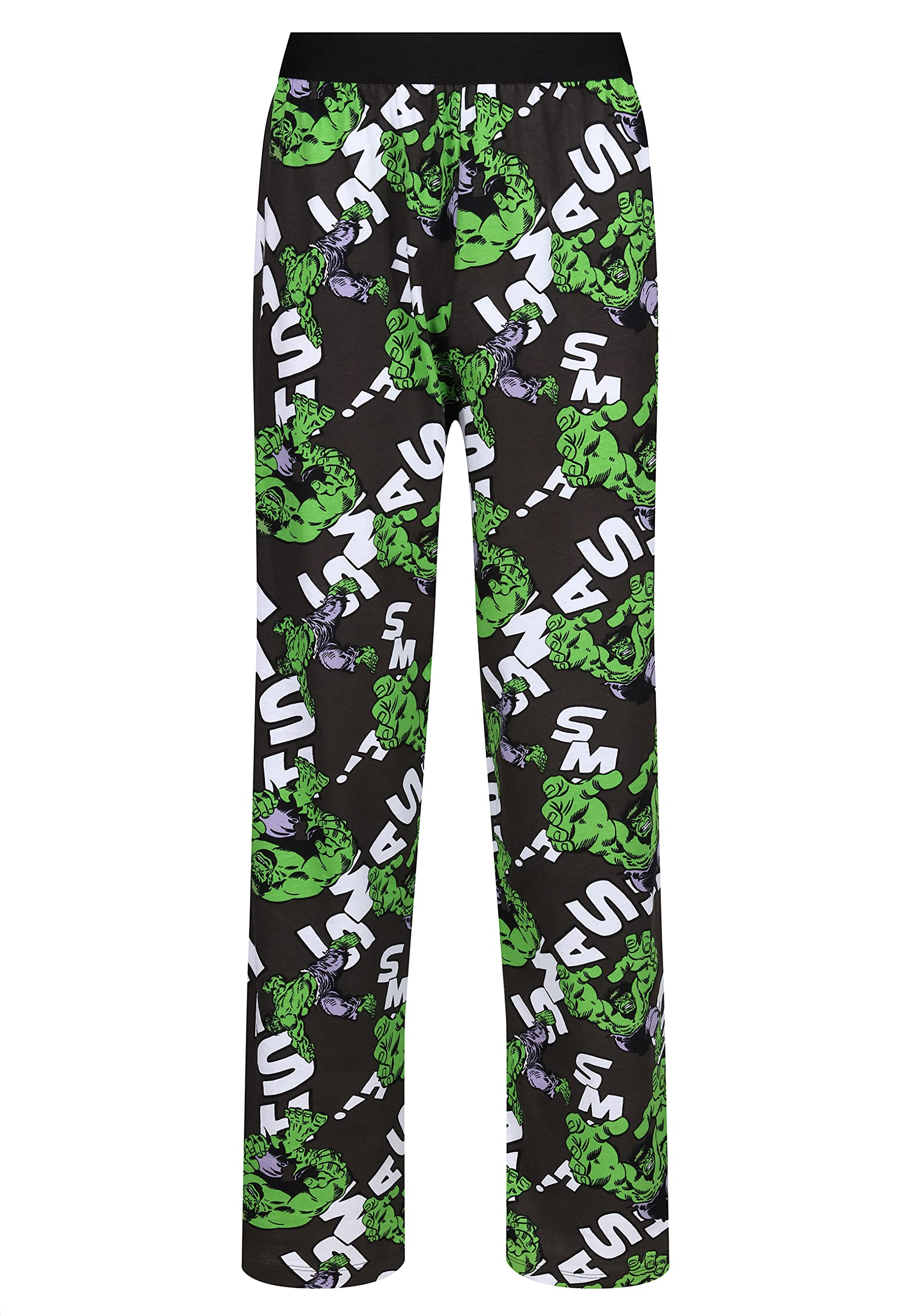 RecoveredMarvel Pyjamas - Hulk Smash Comics Lounge Pants - Adult, S - 100% Cotton Lounge Wear, Nightwear, PJs, PJ Bottoms - Officially Licensed