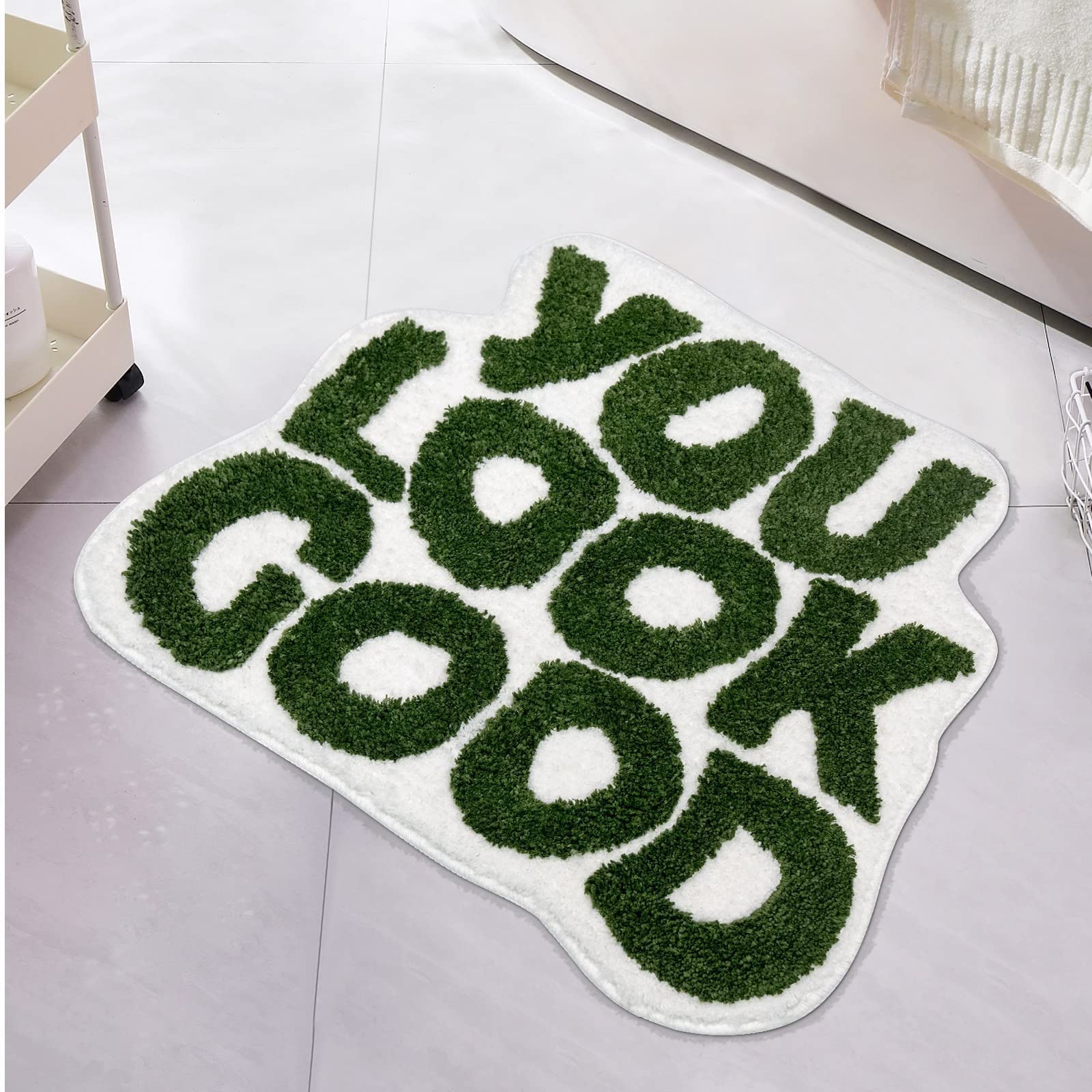 Bathroom Rug Mat 25x21 Soft Absorbent Microfiber Bath Rugs Non-Slip Rubber Backing Bath Carpet Machine Washable Bath Mats