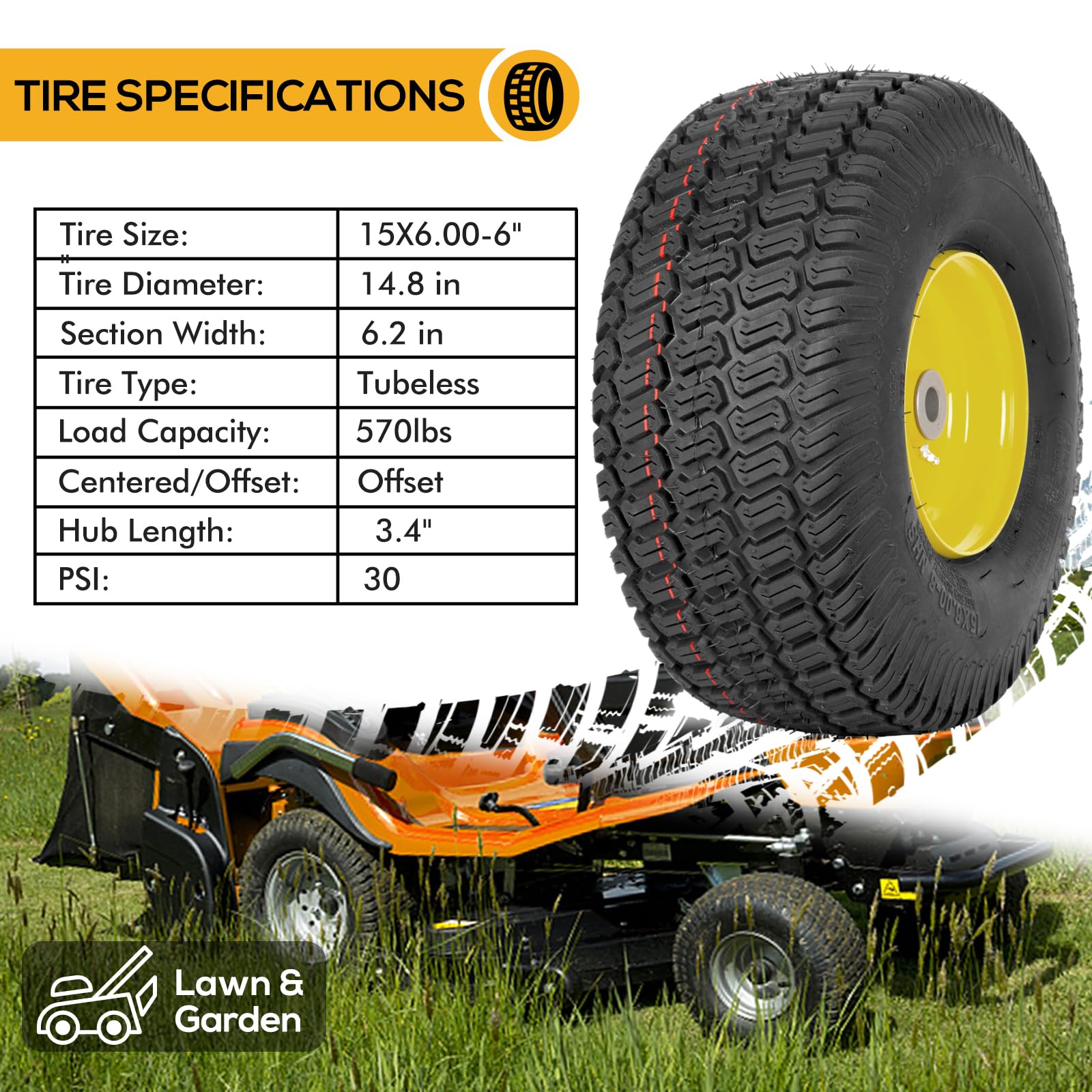 Toilette Roulotte With Rim Lawn Mower Tires Wheels (2