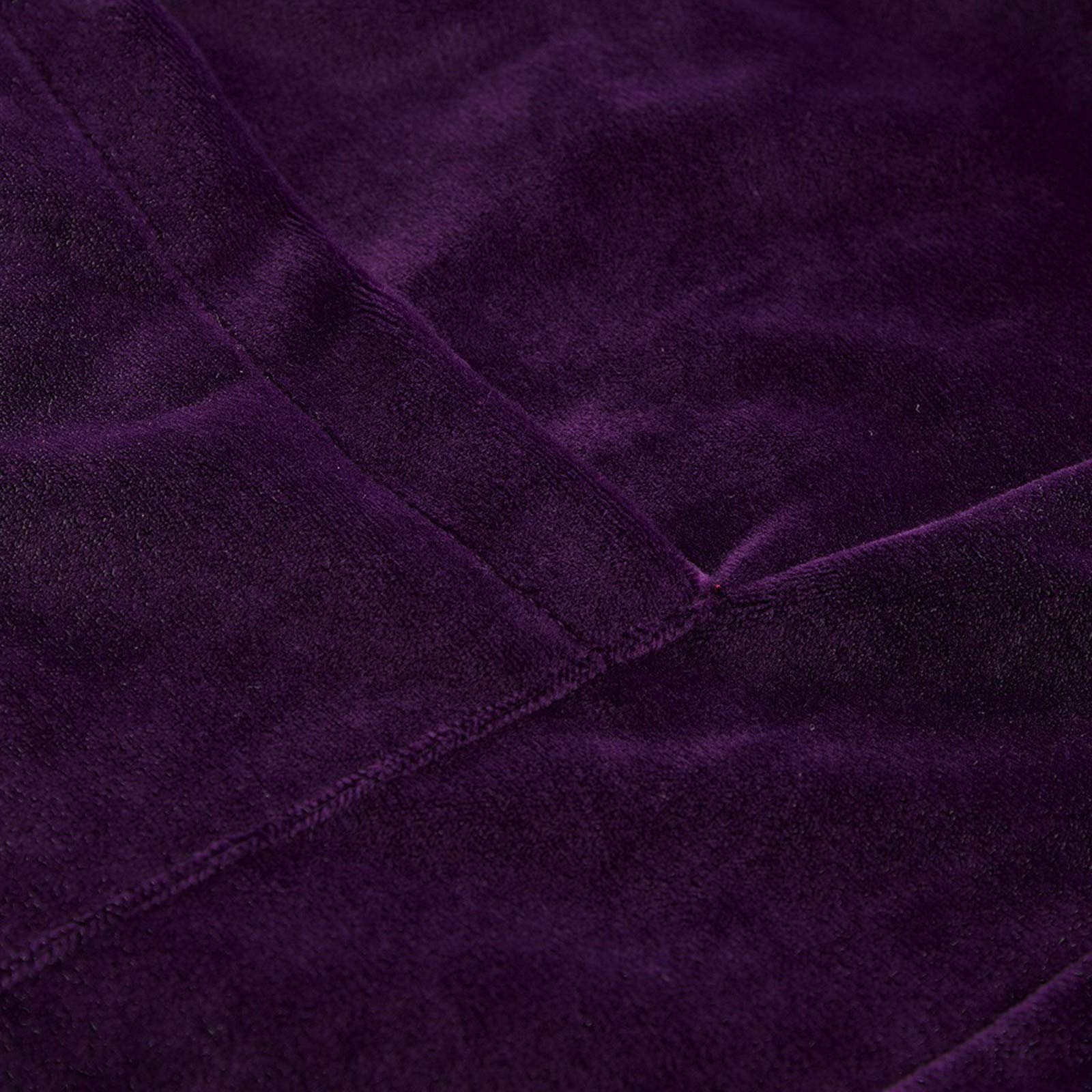 Albornoz para mujer, de rizo con capucha, de algodón, para sauna, albornoz mullido, de forro polar, suave, ropa de dormir acogedora para casa de spa y hotel