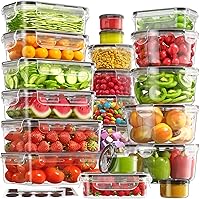 BiuLeon 40-Piece Airtight Food Storage Containers with Lids - 100% Leakproof, BPA-Free Meal Prep Set, Microwave & Dishwasher Safe