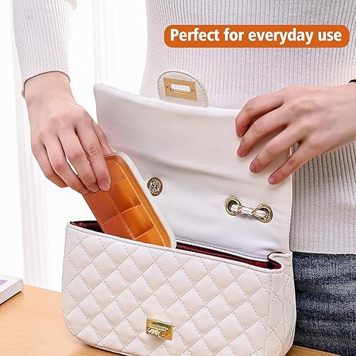 Miniatura 10 de Organizador de pastillas de viaje, 1 paquete, farmacia de bolsillo, 7 compartimentos, organizador de píldoras diario, pastillero portátil, caja