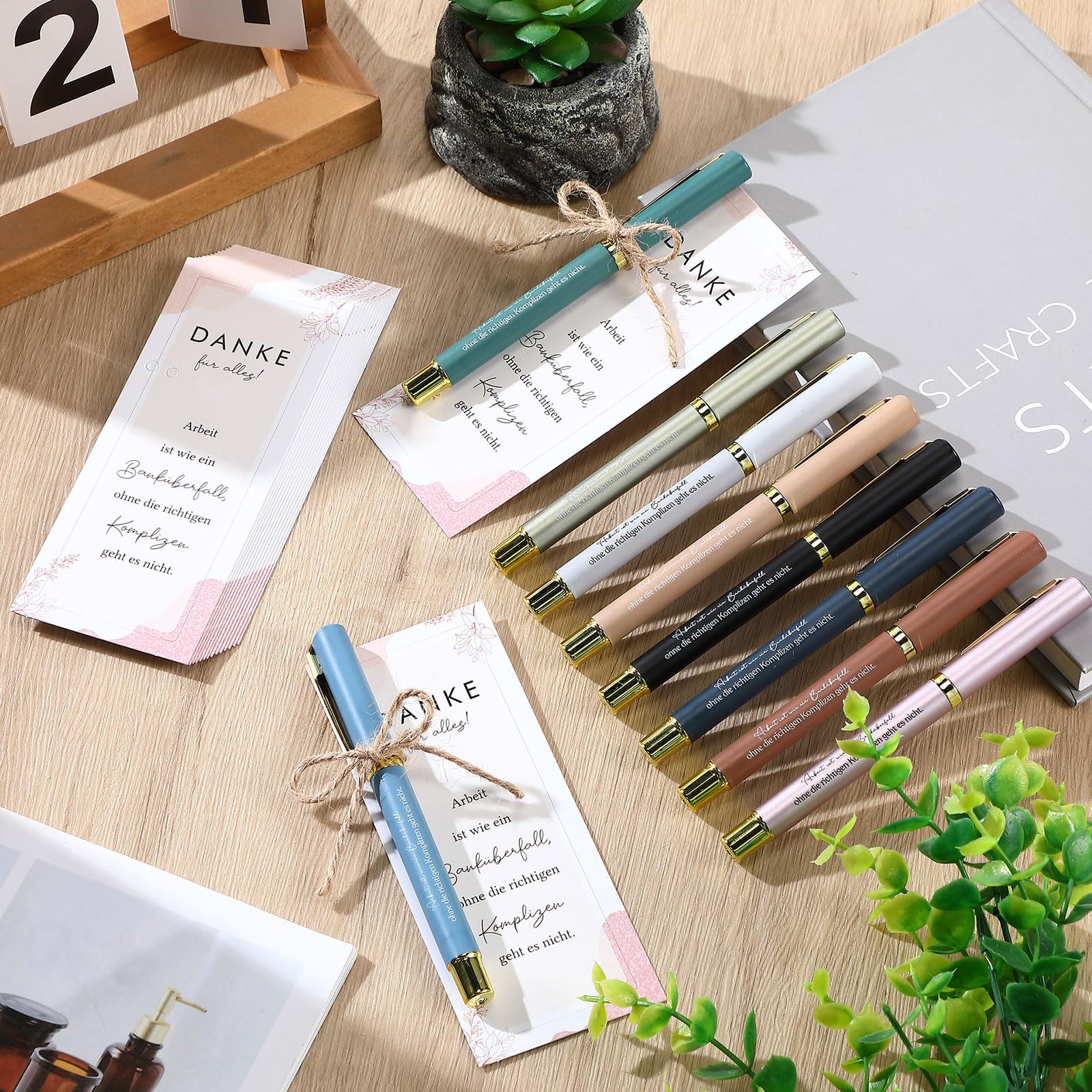 10 Dankeschön-Stifte Mit Geschenkbox – Motivierende Zitate Für Mitarbeiter & Kollegen