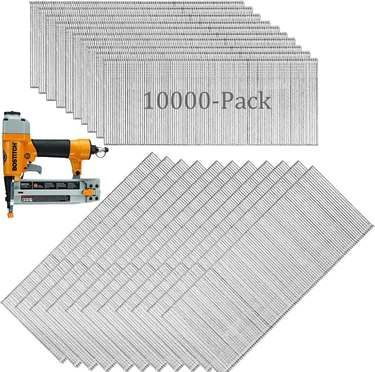 YGPHO 2 Inch 18 Gauge Brad Nails, 10000 Pack Heavy Duty Galvanized Brad Nails,18 Gauge Straight
