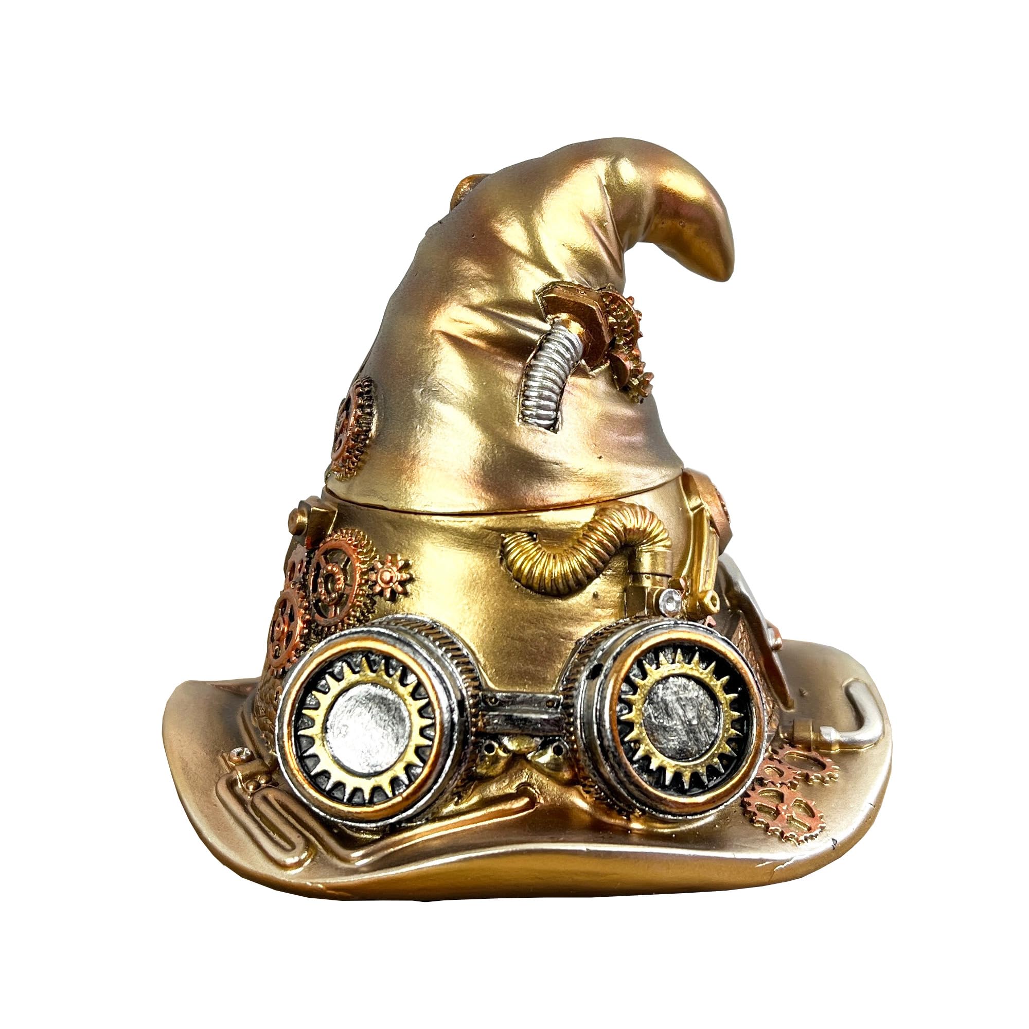 Alfie Francis 11.5cm (Tall) Steampunk Wizard's Hat Trinket Pot Figurine Ornament for the Home
