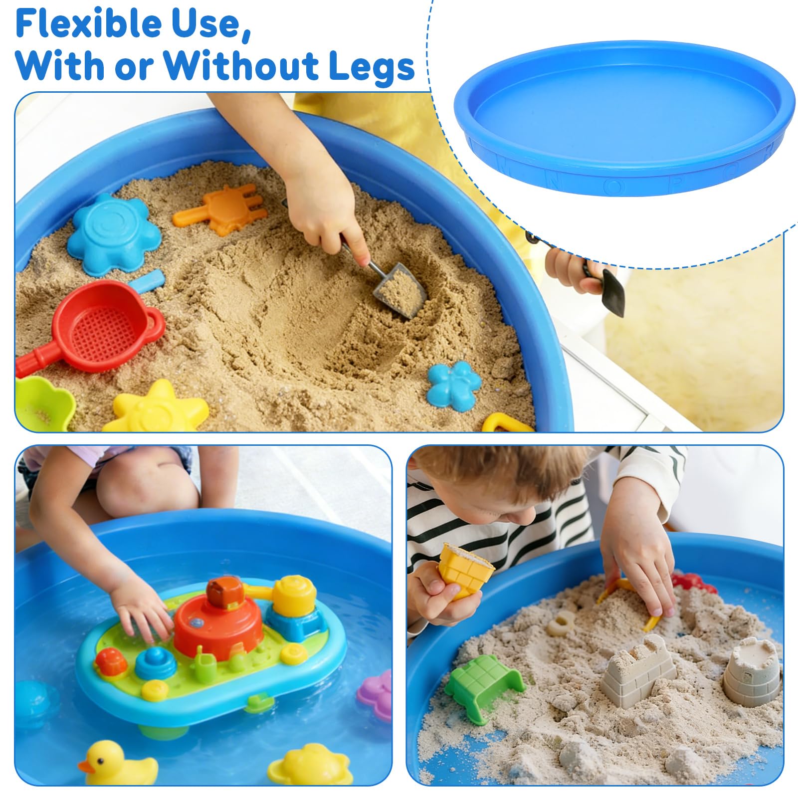 FUNLIO Tuff Plateau pour jeu sensoriel Hauteur réglable Bleu