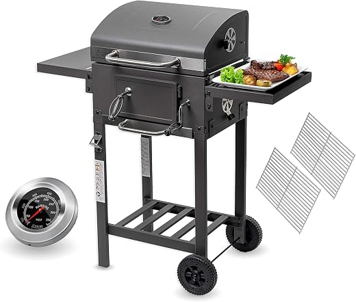 ACTIVA Angulatus Grillwagen Edelstahl mit Thermometer