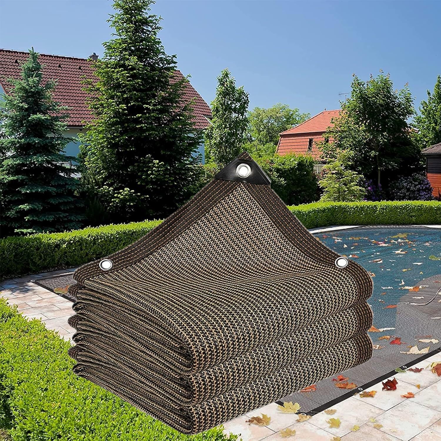 Filet de protection piscine pour un hivernage extérieur serein