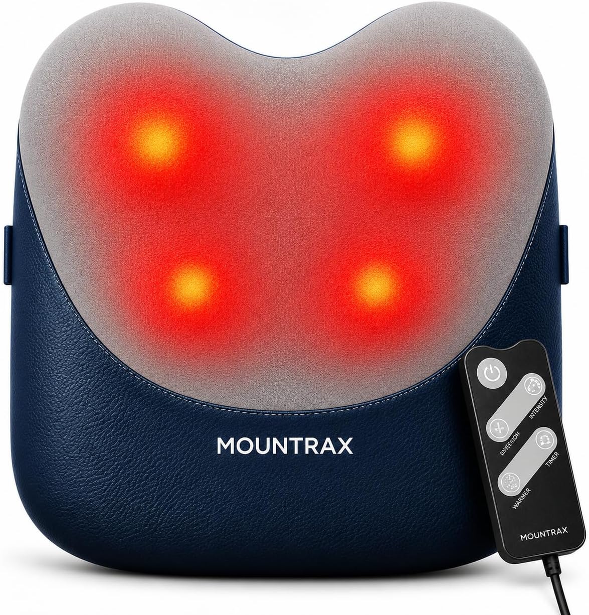 MOUNTRAX 2026 Upgraded, Shiatsu Back Massager with Heat, Gifts for Women Men, Back Massager for Pain Relief Deep Tissue, 3D Kneading Massage Pillow for Back