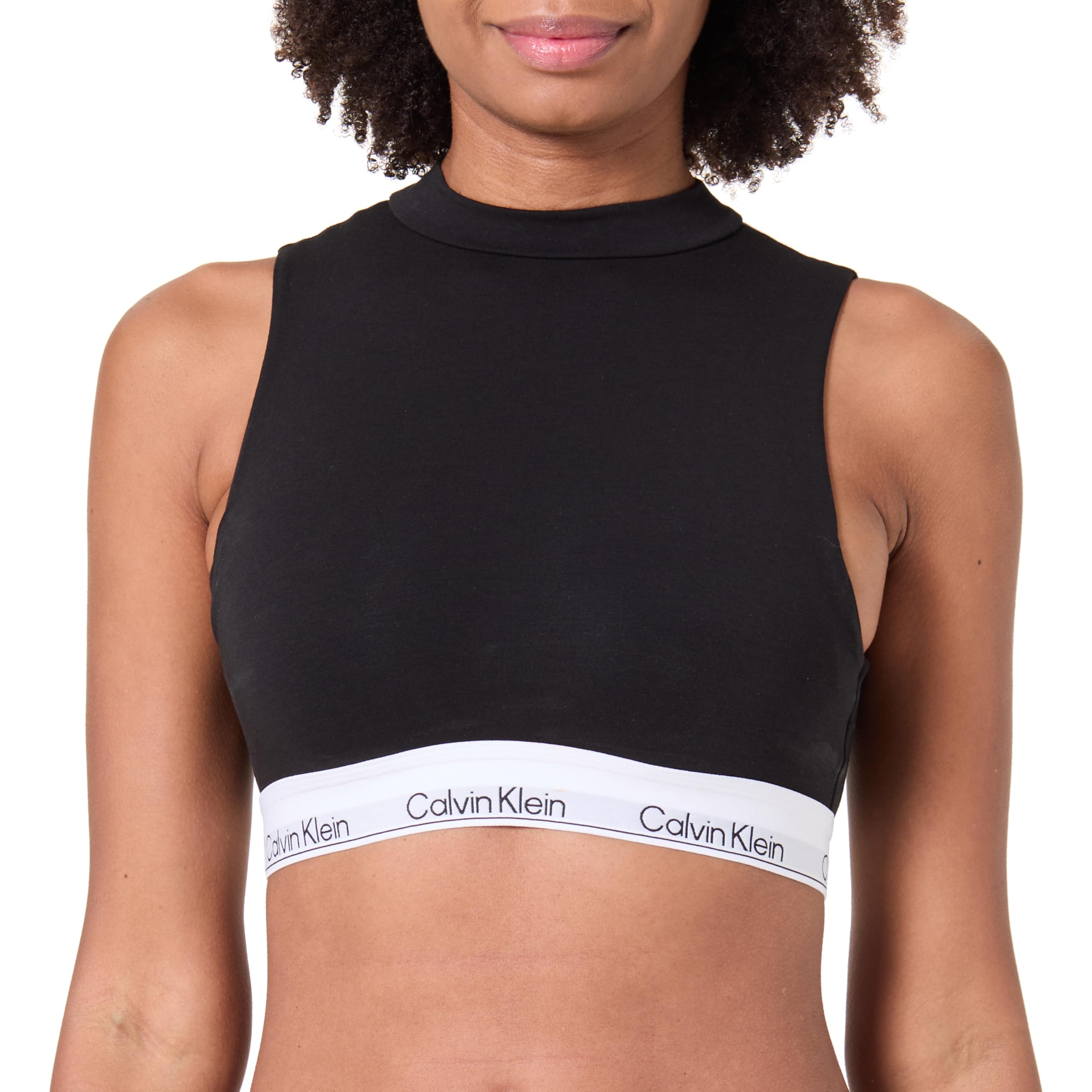 Calvin Klein Damen Bralette Lightly Lined mit Mock Neck