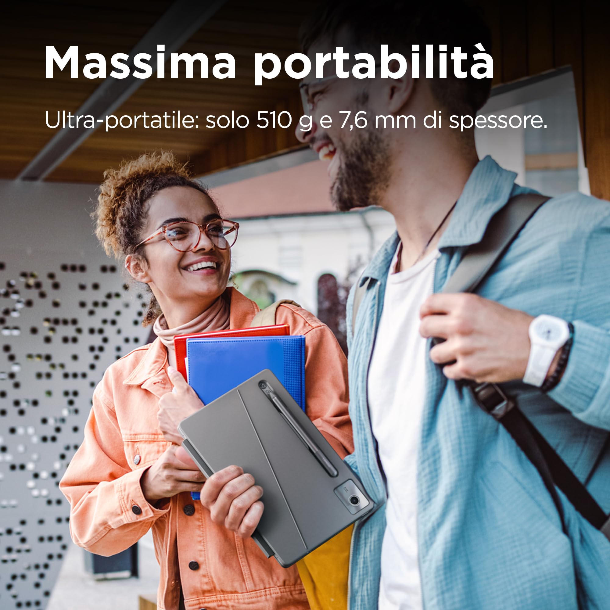 Lenovo Duet Chromebook 11” FHD+ (1920x1200), MediaTek Kompanio 838, RAM 8GB, Memoria 128GB, Schermo Touch, Chrome OS, Folio Stand e Tastiera inclusi, Compatibile con Microsoft 365