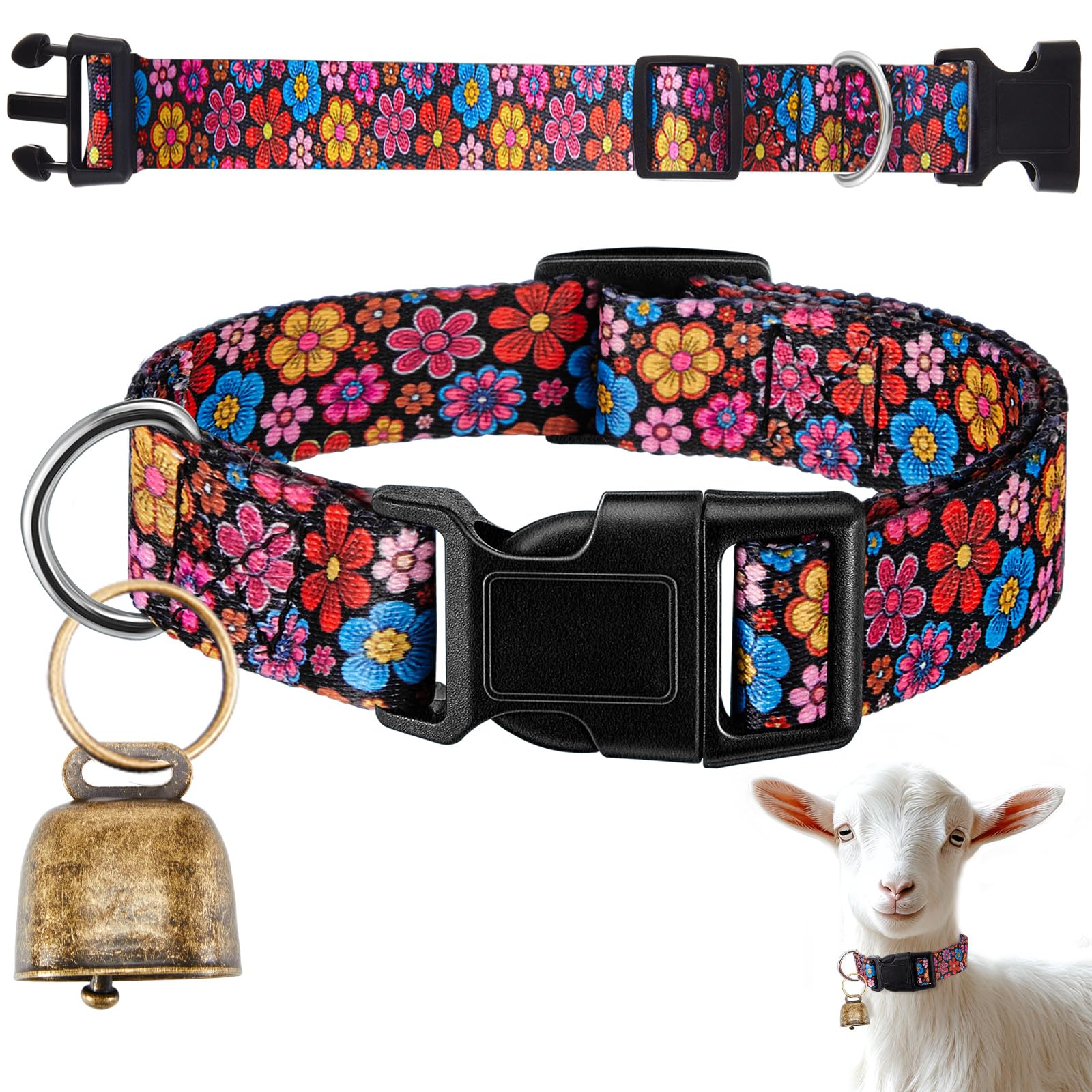 Copper Bell Goat Collar, Boho Rustic Farm Style for Pygmy Goats and Lambs