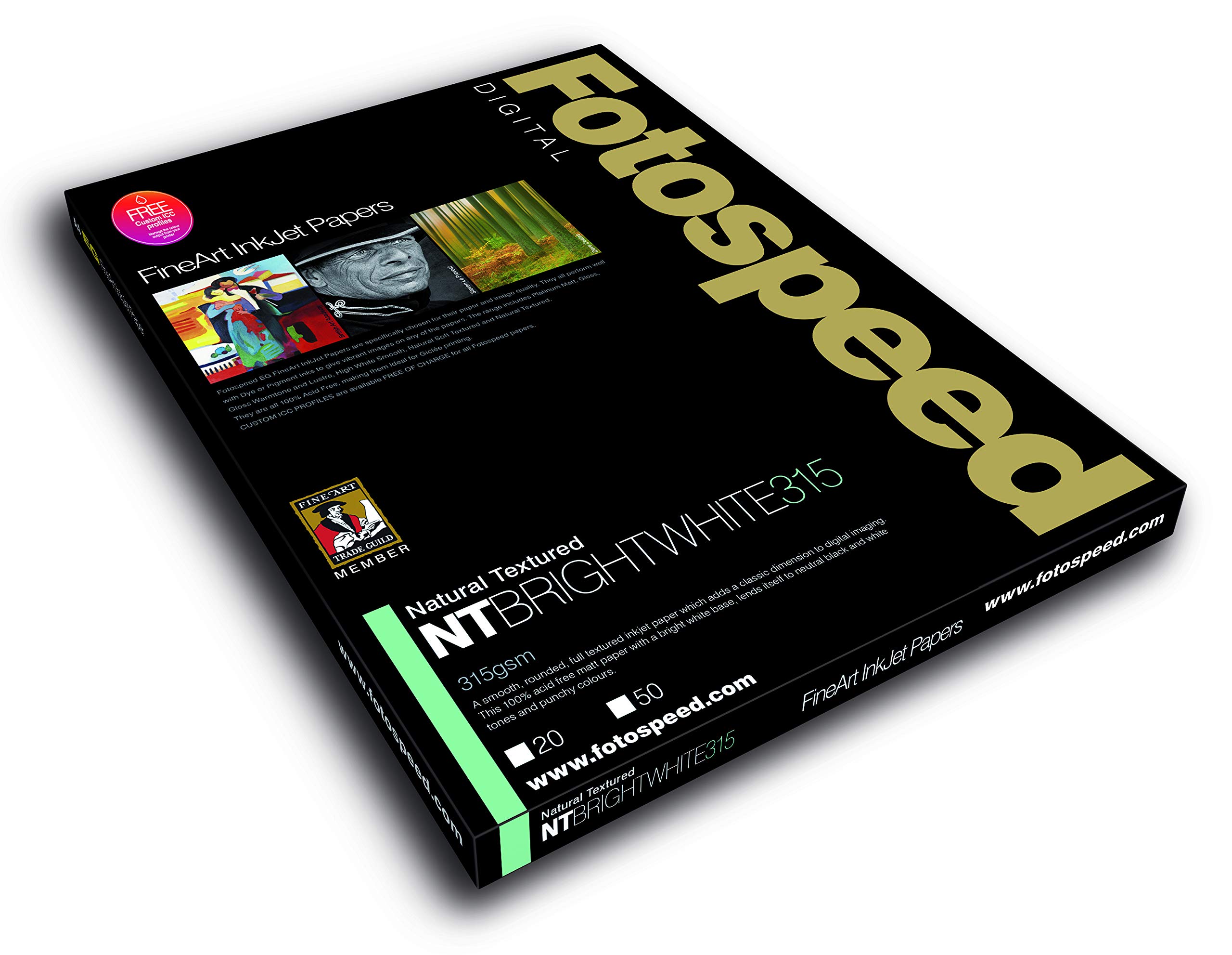 Fotospeed Natural Textured Bright White 315 Photo Paper - A3-25 Sheets