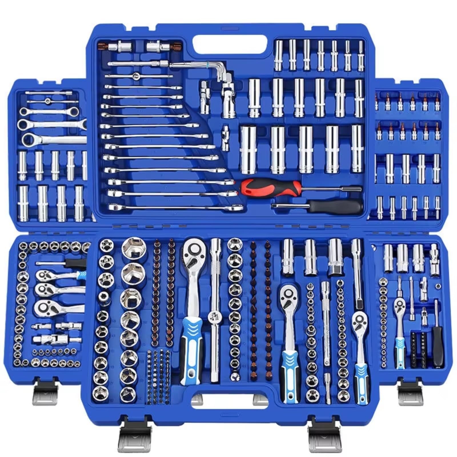Set attrezzi da officina 44 Pezzi 1/2 "Kit Strumenti Manutenzione Automatica Kit Riparazione Auto Multifunzione Strumenti Riparazione Kit Di Strumenti Per La Casa Con Utensili Manuali
