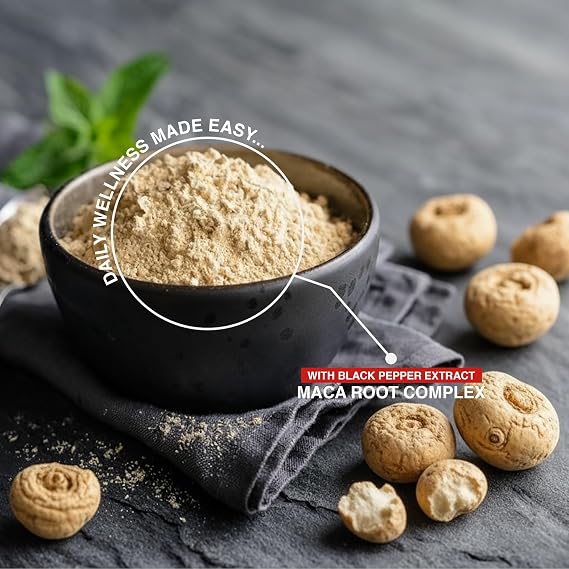 Maca Root 6000mg Complex | 180 Vegan Capsules (90 Day Supply) | with KSM-66® Ashwagandha, Panax Ginseng & BioPerine® | Energy, Stamina, Vitality, Performance, Hormone & Stress Support | by NutriVolv