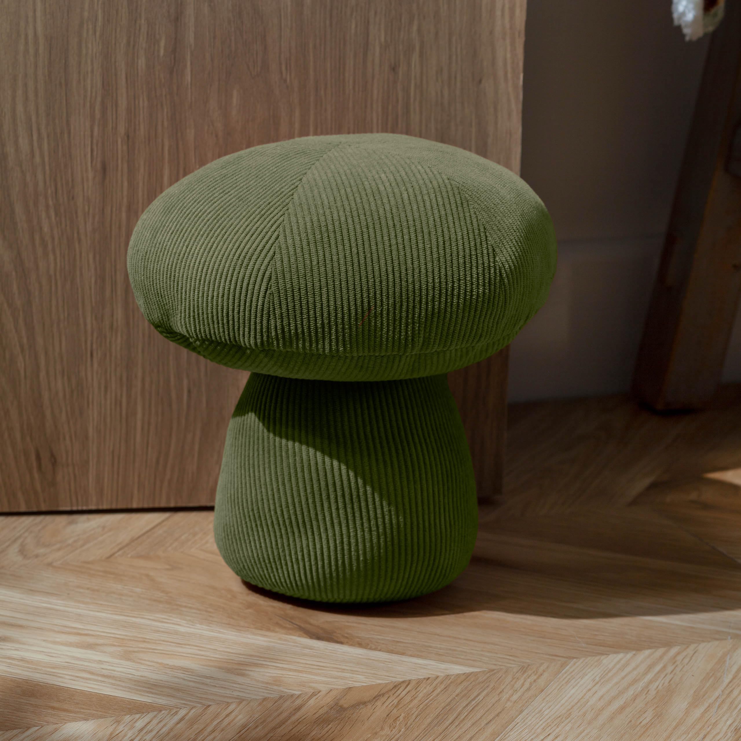 Furn. Forest Green Wylder Nature Cord Mushroom Corduroy Door Stop