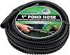 Sealproof 1 Dia. Corrugated Pond Tubing 1-Inch ID, 20 FT Length, Black PVC Kinkproof Strong Flex Tubing Made in USA